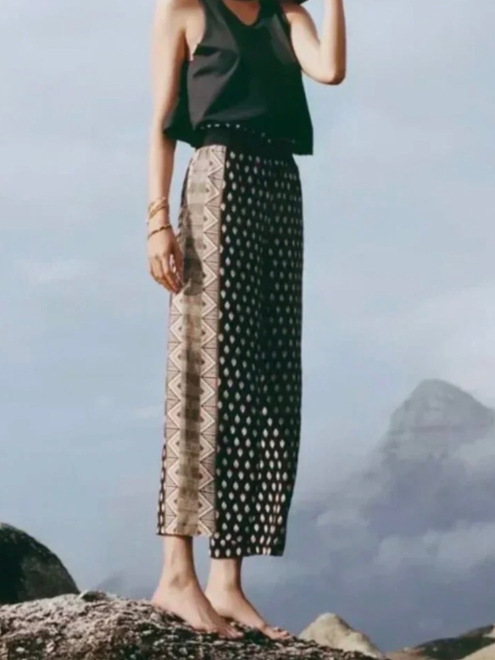 Anthropologie Maeve Women’s Size Small Wide Leg Cropped Boho Pull On Pants